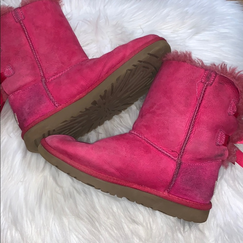 Ugg size kids 3 pink Bailey bows